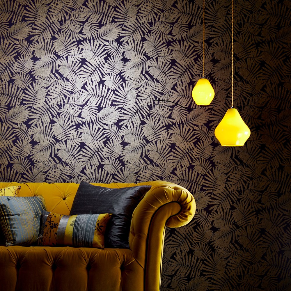 Espinillo Wallpaper 111393 by Harlequin in Indigo Copper